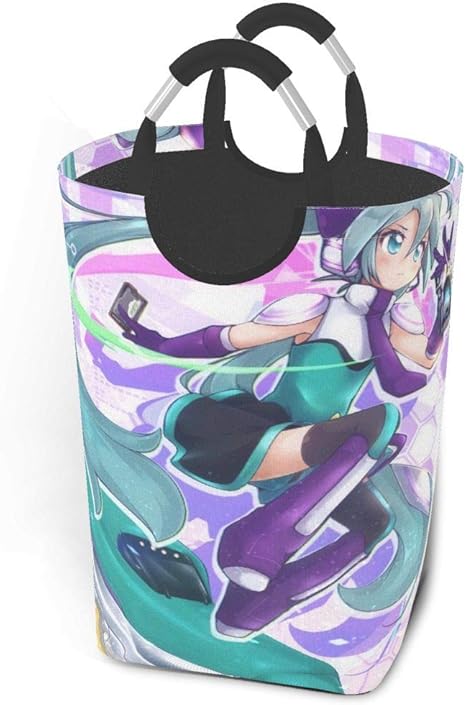 Amazon ランドリーバスケット 初音 ミク はつね ミク Hatsune Miku 洗濯汚れた服 ごみ箱 バスケット汚いストレージバスケット 汚い服パック収納便利 ランドリーかご 洗濯ボックス 収納ボックス 大容量50l かご バスケット オンライン通販