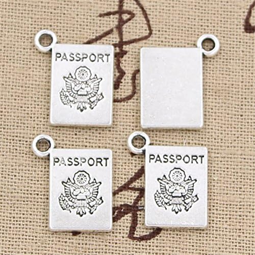 20pcs Charms book passport 18x14mm Antique Making Vintage Tibetan Silver Zinc Alloy Pendant