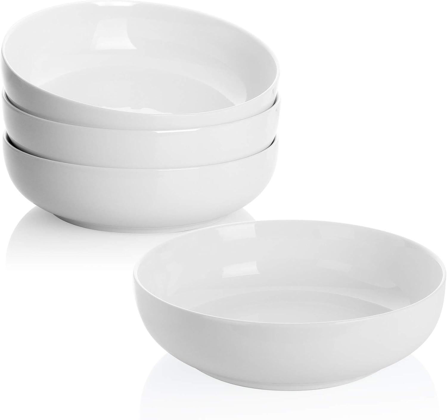 Teocera Porcelain Pasta Bowls, Salad Bowls Set, Large