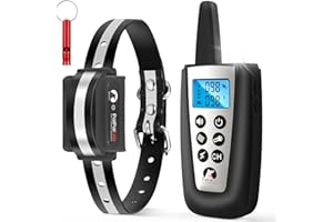 PaiPaitek Bark Collar with Remote, Automatic Bark and Training Collar Combo with Beep, Vibration, Shock, Auto Bark Mode, Up to 3300ft Range Dog Shock Collar for Small, Large and Medium Dogs