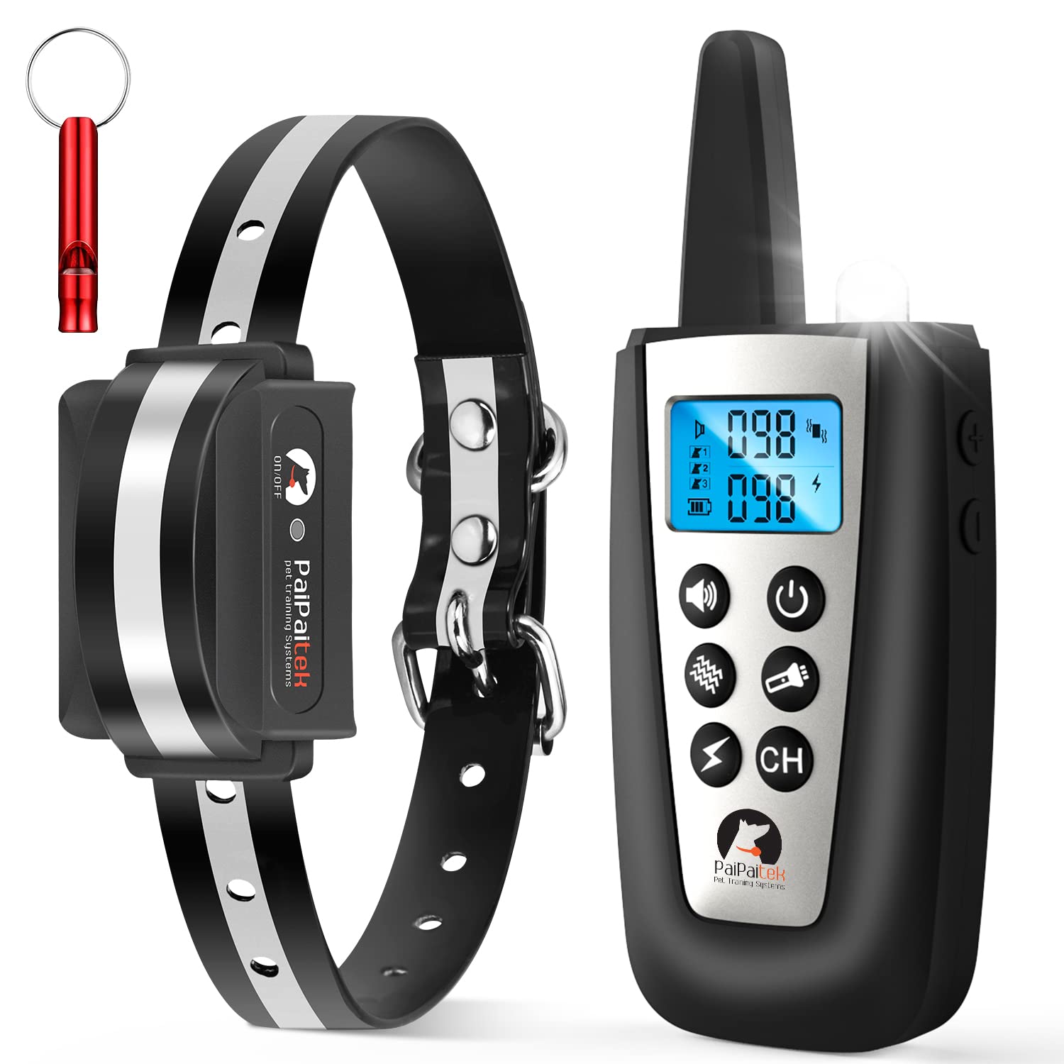 Photo 1 of PaiPaitek Bark Collar with Remote, Automatic Bark and Training Collar Combo with Beep, Vibration, Shock, Auto Bark Mode, Up to 3300ft Range Dog Shock Collar for Small, Large and Medium Dogs