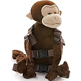 Berhapy 2 in 1 Orangutan Toddler Backpack Harness with Safety Leash for Children’s Walking