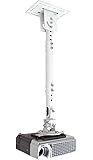 Atdec TH-WH-PJ-CM Height Adjustable Ceiling Projector Mount for Displays up to 33-Pound, White