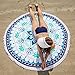 Epoch Collective Aquatic Lotus Luxury Velour Round Beach Towel with Bonus Beach Duffel Bag