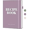 Taja Recipe Book to Write in Your Own Recipes, Aesthetic Personal Blank Recipes Cook Book Journal with 70 Recipes, Family Recipe Book, Recipe Notebook to Organize Your Recipes - 5.3" x 8.2", Purple
