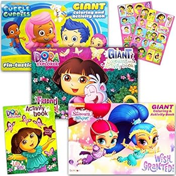 Amazon.com: Dora the Explorer Giant Coloring Book with Stickers (144 ...