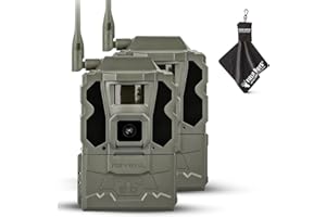 TACTACAM Reveal Pro 3.0 Cellular Trail Camera - Multi-Cellular Network, GPS, 2" LCD, No-Glow IR, Wi-Fi Enabled, HD Photos & 1080p Videos, Fast Trigger with Cleaning Cloth (2PK)