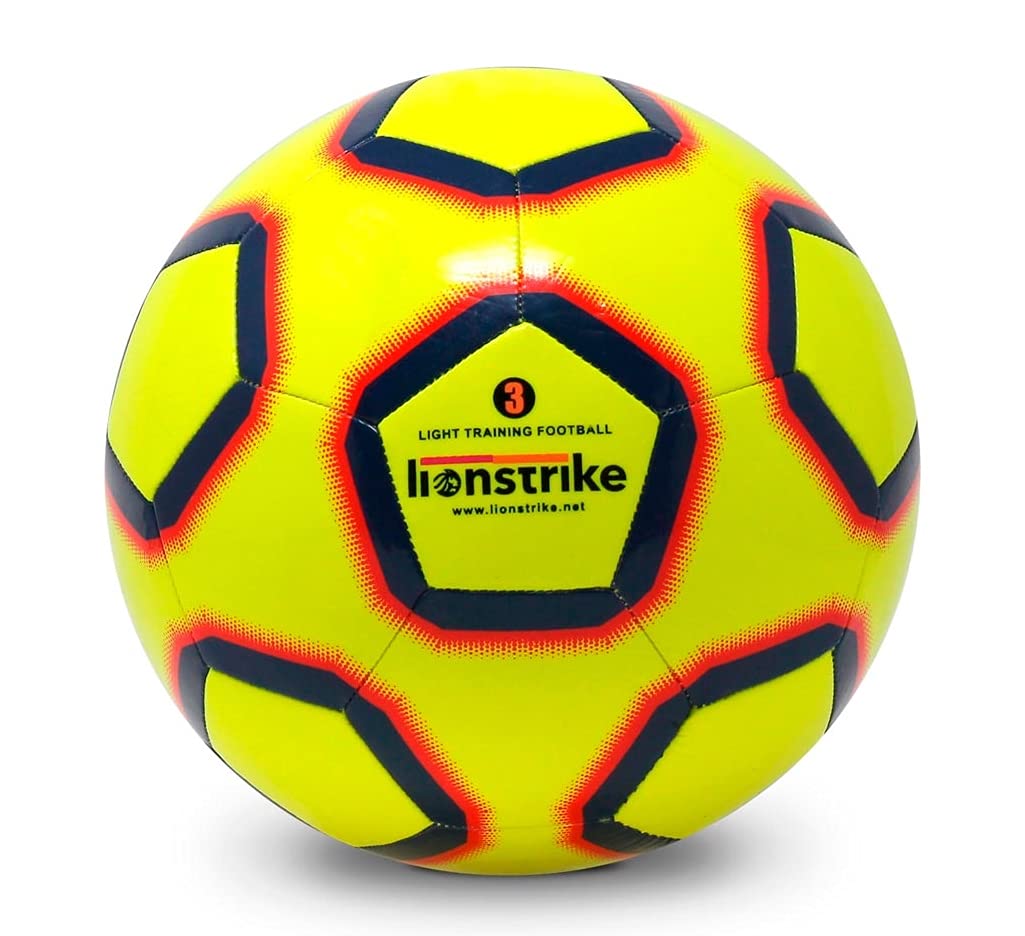 Lionstrike Size 3 Lite Football With NeoBladder Technology | Light Kids Football Size 3 (Age 3-7 Years)| Boys/Girls Indoor Outdoor Training/Coaching Ball | 4 Layered Construction & Leather Coating