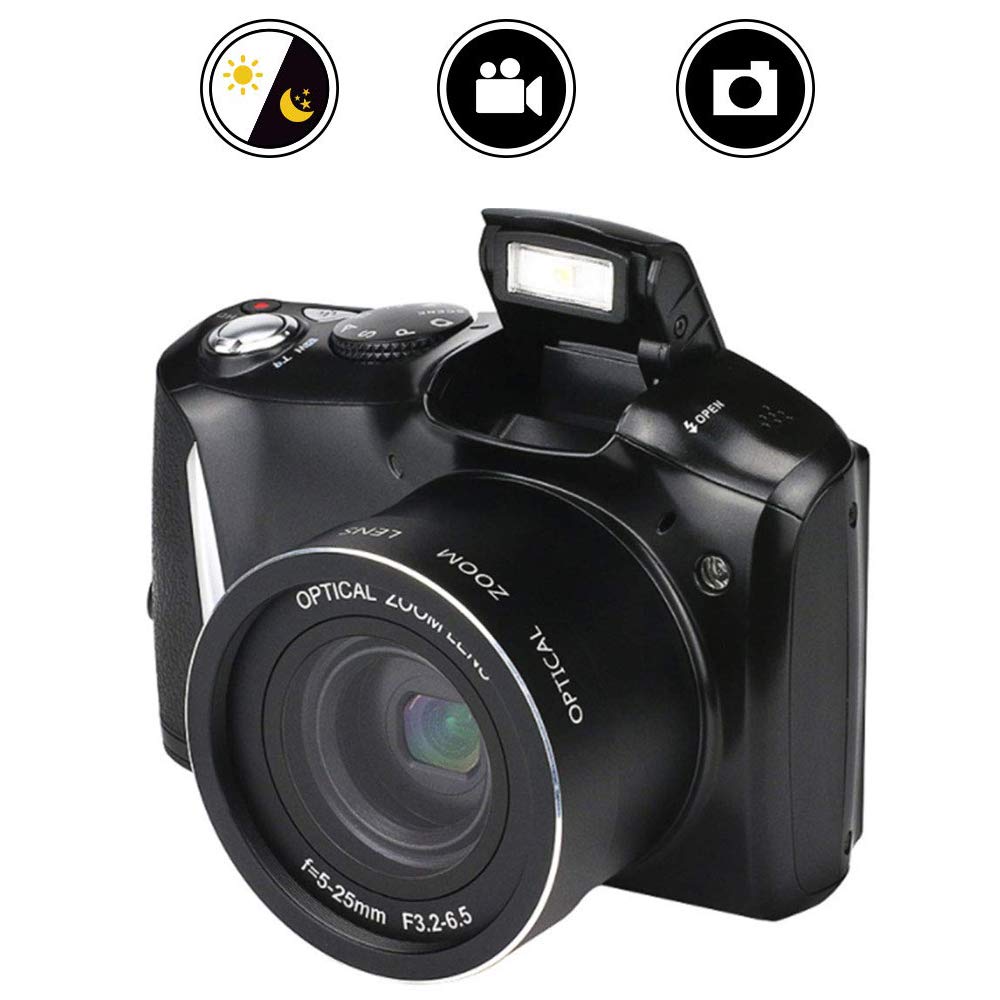 Mengen88 Cámara réflex Digital, 24 Millones HD Pixel Home 16X Zoom ...