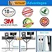 Vorfreude 10 Pack Cable Clips & Cord Management Drops 3M Self Adhesive Stick On Organizer for Car, Ethernet, PC, USB, iPhone, HDMI, or Desk (Large Triple) Black