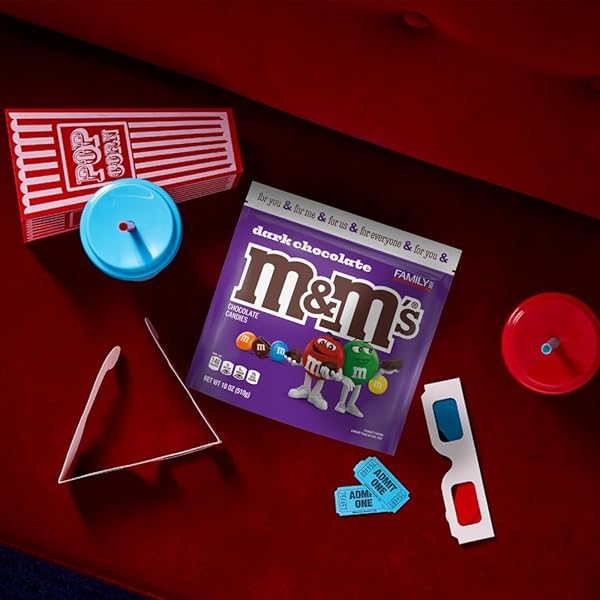 M&M’S DARK CHOCOLATE GRADUATION PARTY CANDY, FAMILY SIZE, 18 OZ BULK BAG