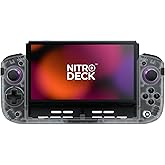 CRKD Nitro Deck+ Handheld Pro Controller for Nintendo Switch & OLED Model - TV Dockable - Programmable Sidekicks & Back Buttons - True Collection System (Clear White Edition)