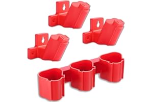 Power Tool & Battery Holder for M12 Milwaukee | Heavy Duty Mounts, Secure Storage, Compact Tool Storage Solution for Garage, 