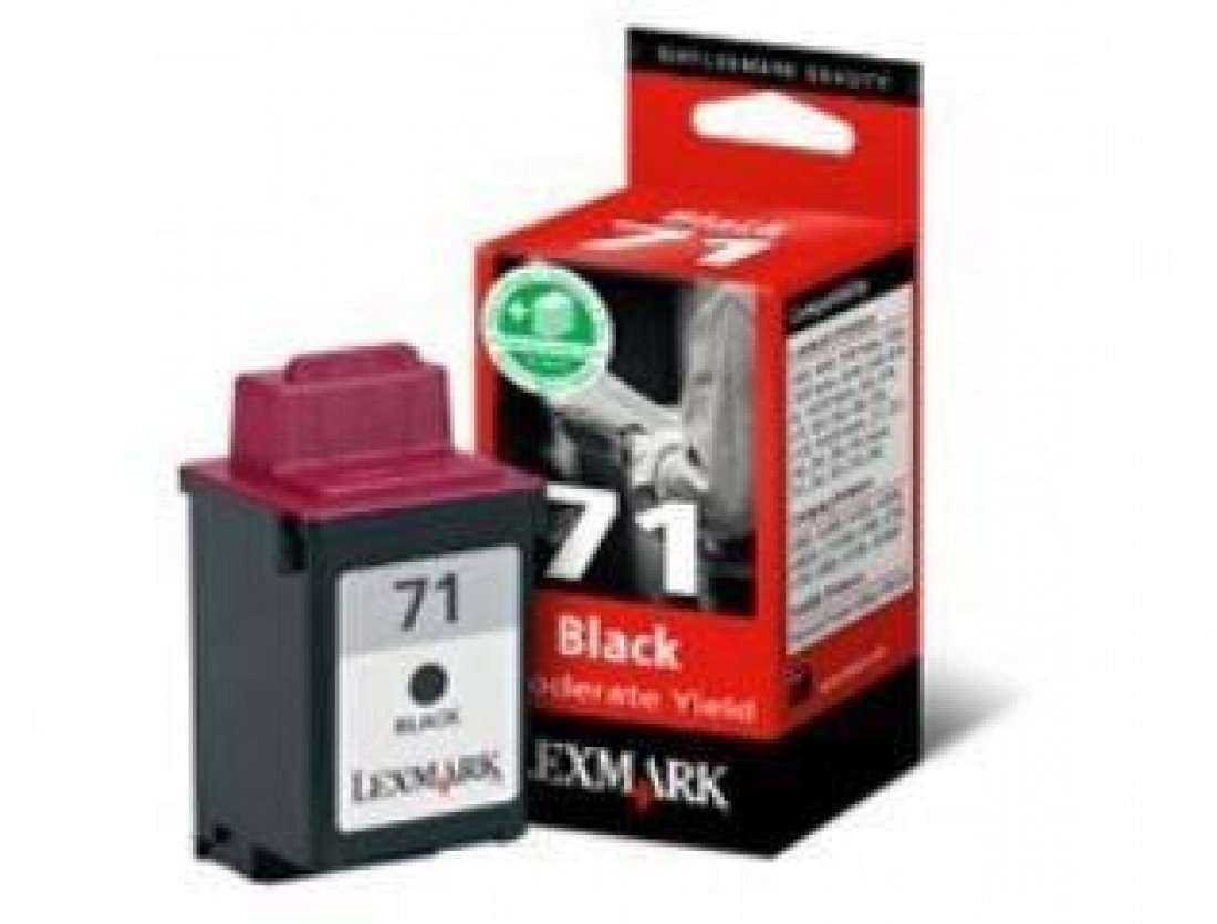 Lexmark 71 Black Ink Cartridge (Moderate Use)