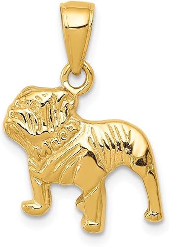 bulldog pendant gold