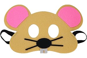 Jtnohx Felt Animal Masks, 10 Pcs Halloween Mask for Kids, Animal Costume for Birthday Party Supplies