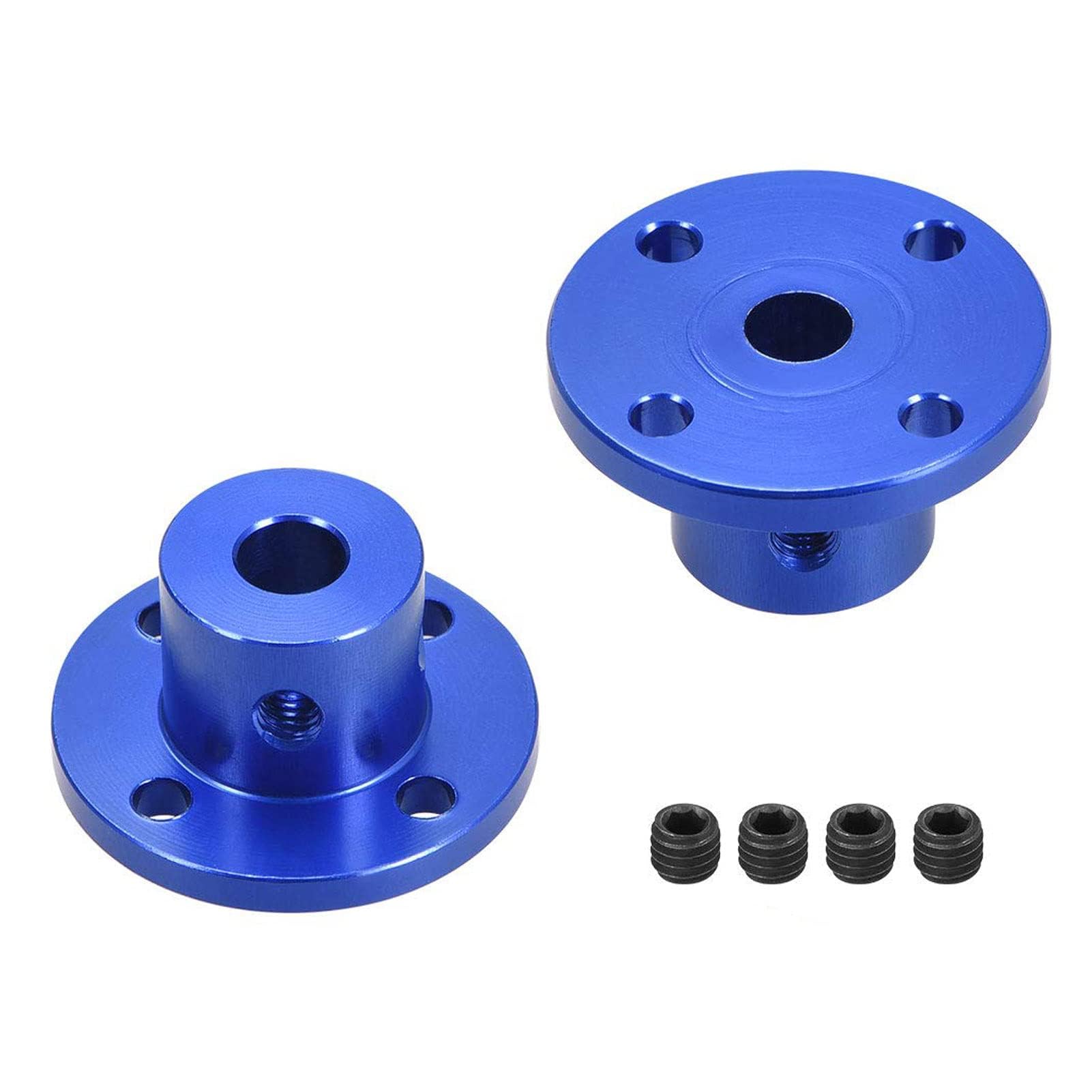 TA-VIGOR Rigid Flange Coupling 6mm Inner Dia, Motor Guide Shaft Coupler H15xD15mm Motor Connector for DIY Parts, 2Pcs