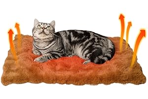 MEOWOOU Self Warming Cat Mat Self Heating,Cat Bed 24" x 18" Thermal Extra Warm Dog Bed for Indoor and Outdoor Cats Pet Heating Pad for Kittens Small Puppy Pets with Washable Removable Cover