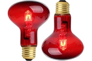 OMAYKEY 75W 2 Pack Infrared Heat Lamp Bulb Red Light Glass Heating Lamps Bulbs for Lizard Snake Bearded Dragon Chameleon Aquarium Reptiles & Amphibians