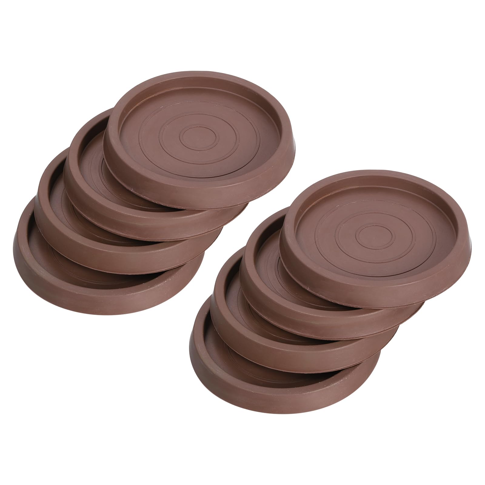 uxcell Chair Leg Floor Protectors, 8Pcs 2.5" - Rubber Round Non-Slip Furniture Pads, Anti-Slip Furniture Pads for Hardwood Floors, Couch, Bed Stopper (Brown)