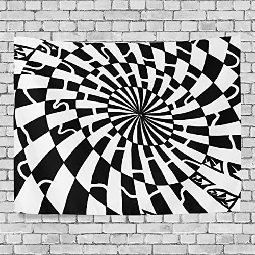 WDYSECRET Oval Dart Board Style Maze Canvas Custom Color Home Decoration Wall Carpet Horizontal Version Tapestry