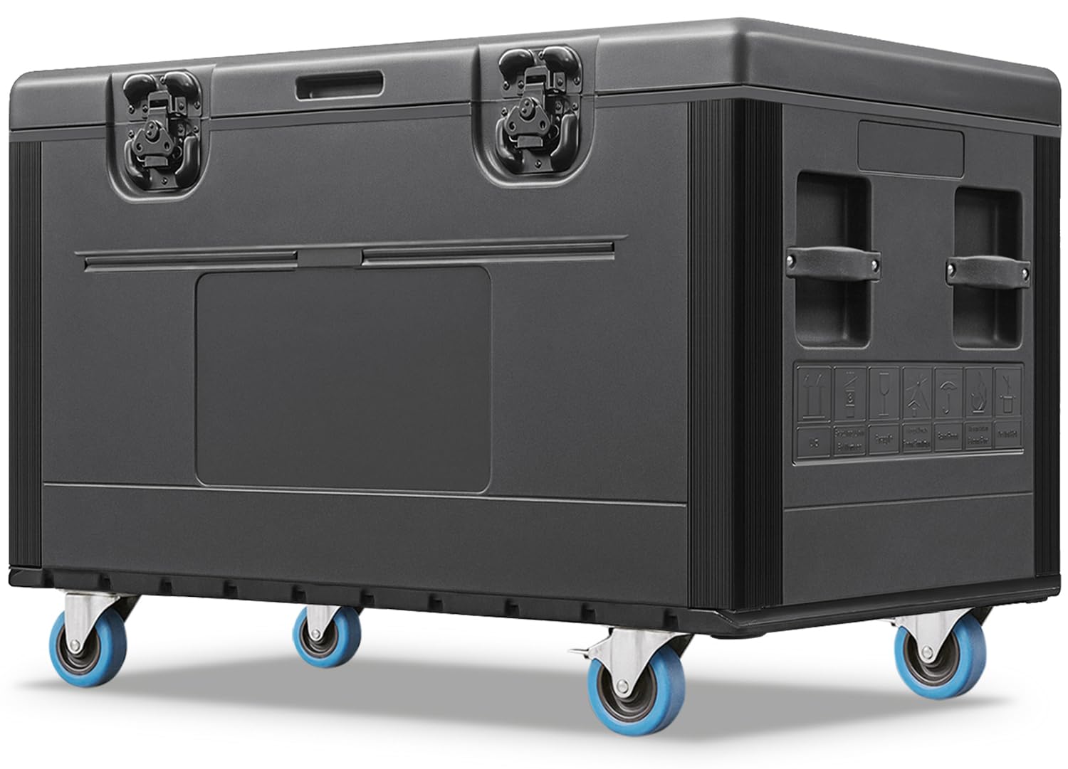Photo 1 of Diandian Utility Cable Trunk Road Case with Wheels, 44" x 22" x 24" Professional Stackable Heavy Duty ATA Rolling Road Case, for Pro Audio & DJ Equipment Storage, Transport for Touring with Casters