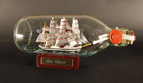 Sea Cloud Runde Flasche 03 Liter Buddelschiff Flaschenschiff