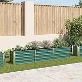vidaXL Raised Garden Bed Galvanised Steel Anthracite 240x40x45cm view 2