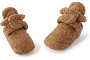pureborn Unisex Baby Boy Girl Fleece Cozy Booties Warm Infant Shoes