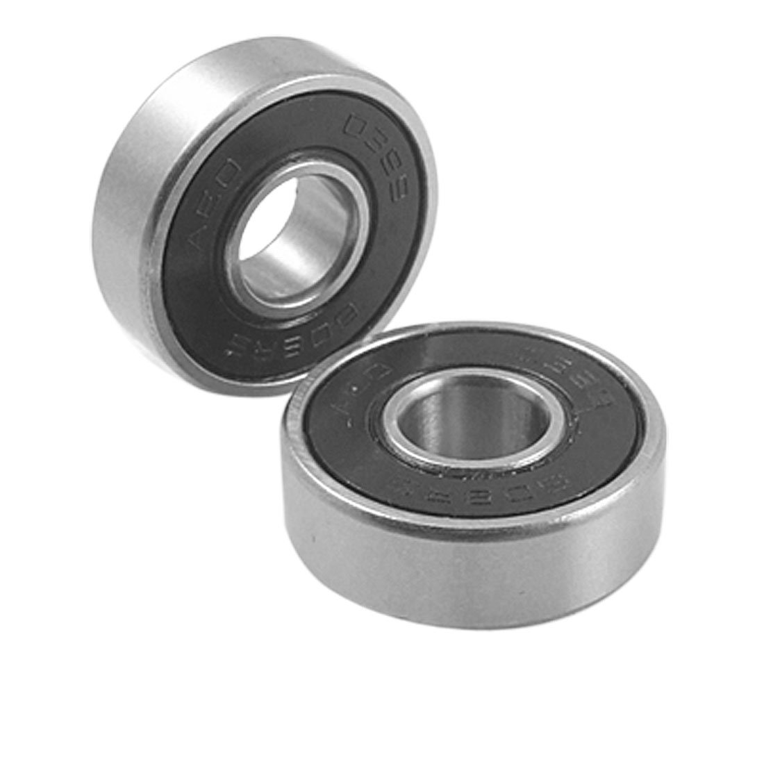sourcing map 5 Pcs 608RS 8 x 22 x 7mm Shield Deep Groove Ball Bearings