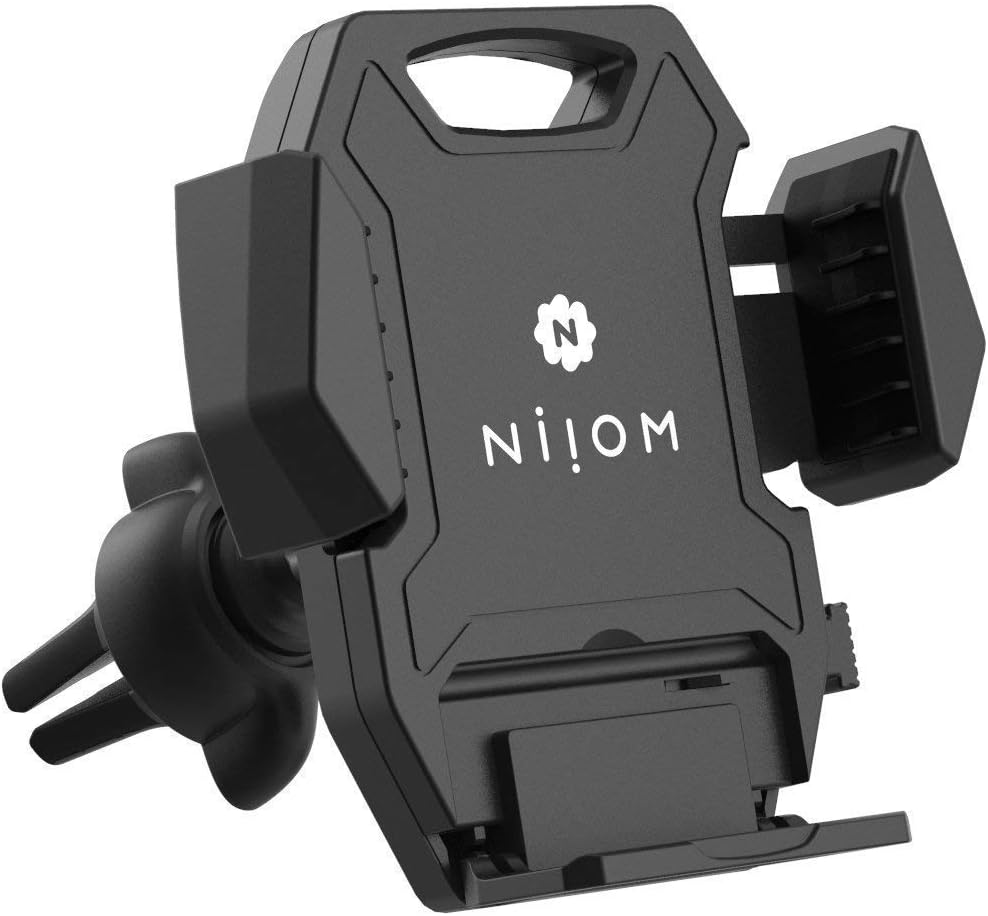 NIIOM Cell Phone Car Mount Air Vent Holder Compatible with All cellphone smartphone models iphone X XS Max XR 8 7 6 6S Plus SE Galaxy S7 S8 Edge Google Pixel HTC One Auto Accessories