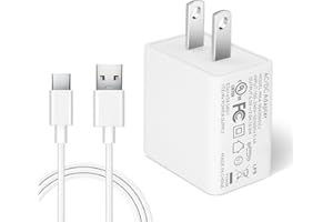 DC 5V 2A 10W USB Wall Charger with 10ft/3M USB C Cable, AC Adapter for Type-C Enabled Home Security Cameras, Power Charging &