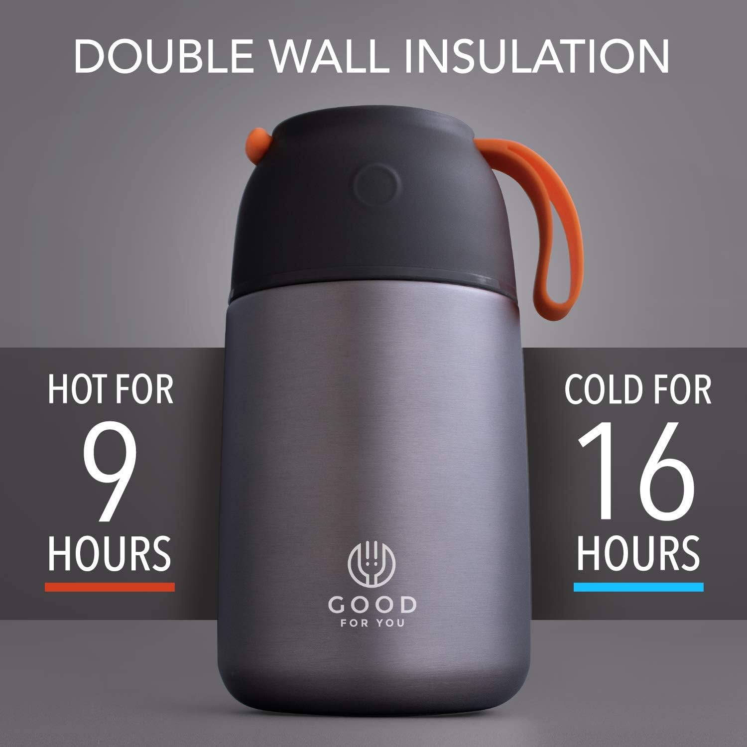 GOOD FOR YOU Food Thermos, Stainless Lunch Box for Hot or Cold Meals, Lunch Box for School Office, Camping - Image 3