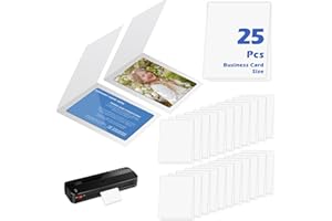 25 Pack 3 x 4 Inch Laminator Carrier Sleeve Business Card Size Thermal Laminating Carriers Sheets Protection Thermal for All 