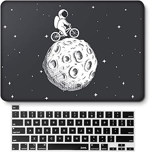 MacBook Pro 13 Inch Case 2020 Release A2338 A2251 A2289 Hard Case Shell Cover & Keyboard Cover with Touch Bar and Touch ID for Apple 13 inch MacBook Pro Case (Cycling Moon)