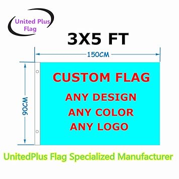 3 X5 Custom Flag Or Banner 3x5 Foot 150x90cm Very Clear Vivid