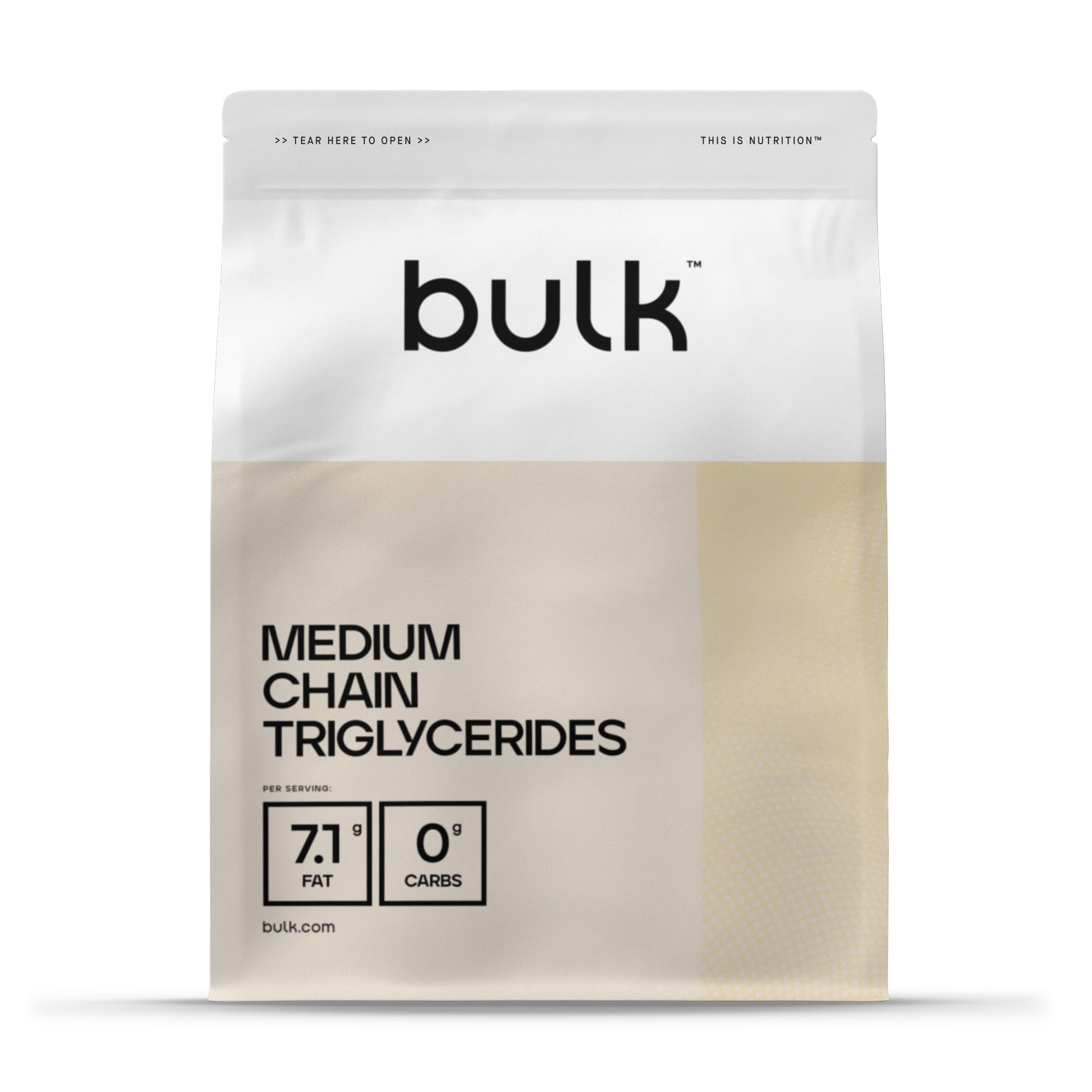 Bulk Medium Chain Triglycerides (MCT) Powder, 500 g, 50 Servings, Packaging May Vary