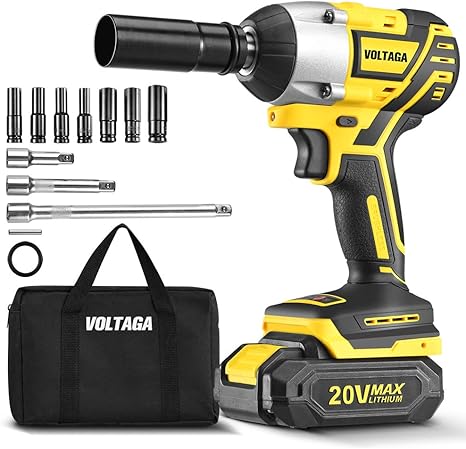 Amazon Voltaga 電動インパクトレンチ 電動レンチ v コードレス 充電式 インパクトレンチ タイヤ交換 車 自動車の修理 自動停止モード ブラシレスモーター 最大トルク300n M Ledライト付き インパクトソケット 7 日本語説明書 Vol 3603 一年保証 インパクトレンチ