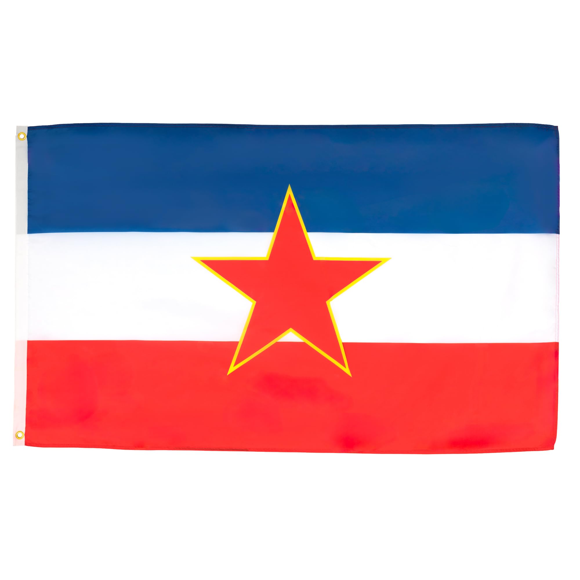 AZ FLAG - Yugoslavia Flag - 2x3 Ft - 100D Polyester Yugoslavian Banner with Two Metal Grommets - Fade Resistant - Vivid Colors - 2' x 3' Feet - 90x60 Cm