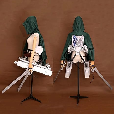 Memory meteor Attack On Titan Cosplay Eren Yeager Three-Dimensional Maneuvering Gear Full Set Silver Sword Straps Belt