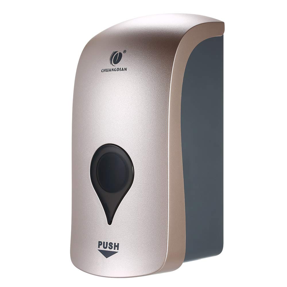 1000ml Wall Mounted Soap Dispenser CHUANGDIAN Shower Gel Liquid Shampoo Sanitizer Dispenser Holder for Business Public Places for Hotel, Office, Home, Healthcare Facilities?Champagne Gold?