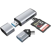 SD Card Reader for MacBook,USB 3.0 Type C Micro SD Card Adapter with Angled USB A Connector,Plug &amp; Play,MicroSD SDHC SDXC Memory Card Viewer for Camera,MacBook Pro, MacBook Air, iPad,iPhone 17 16