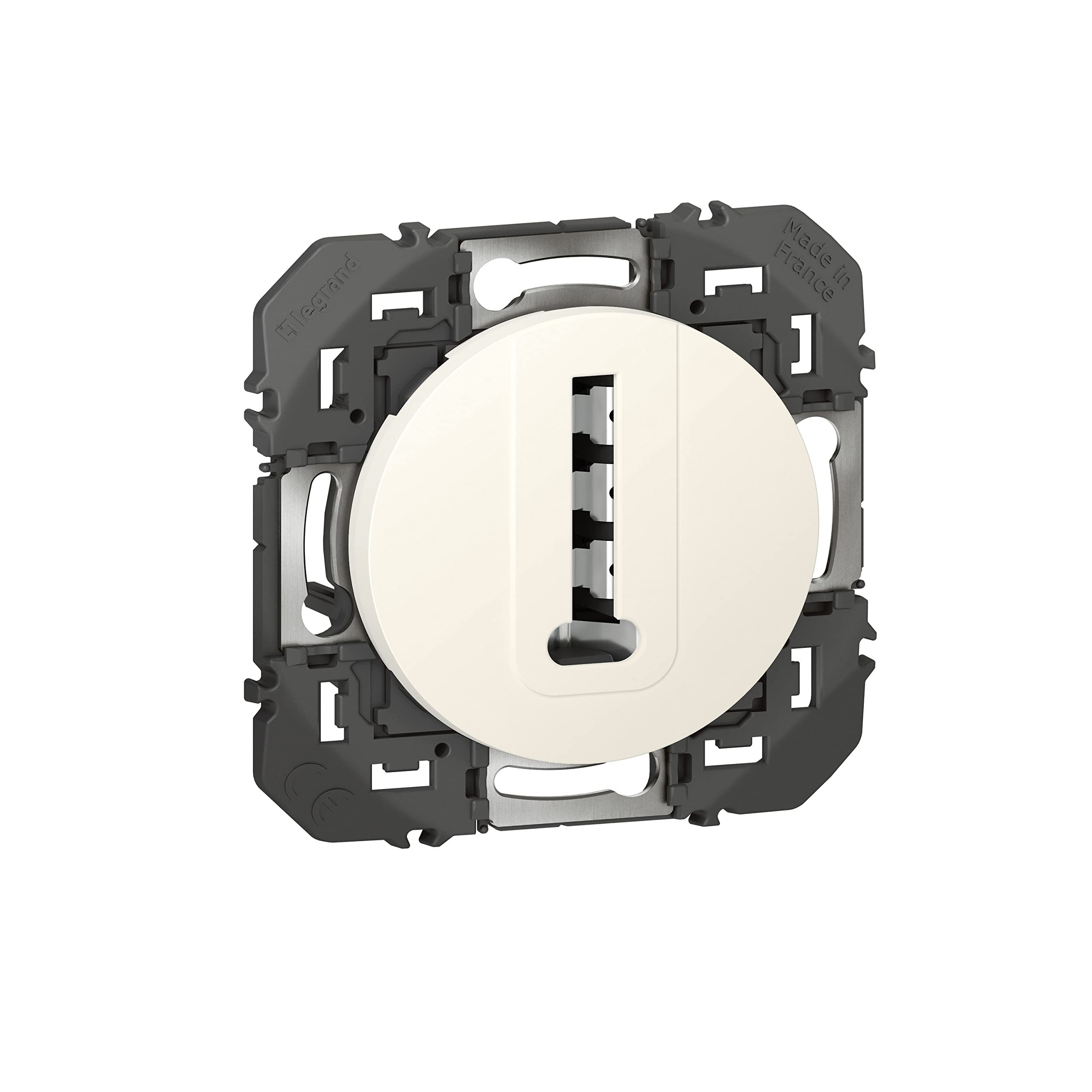 Legrand - Dooxie T-Socket with White Finish - Blister Pack