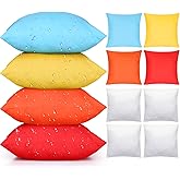 Colingmill 4 Set Waterproof Colorful Outdoor Throw Pillow Covers with 4 Pillow Inserts 18 x 18 Inch Picnic Decorative Waterproof Throw Cushion for Home Sofa Couch Patio