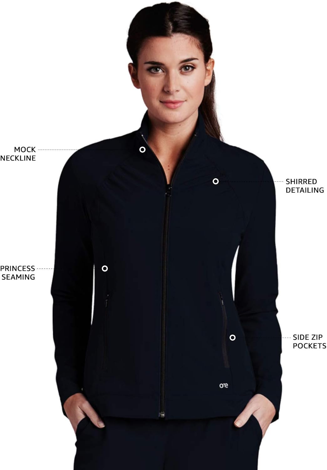 BARCO One 5405 Zipper Front Jacket Black XL: Clothing