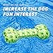 Petfactors Dog Chew Toys, Durable Dog Squeaky Bone Chew Textured Toy,Bite Resistant Squeeze Squeaker Puppy Toys for Non-Aggressive Chewers Dental Teeth Cleaning Training & Playing - Small/Medium Dogs