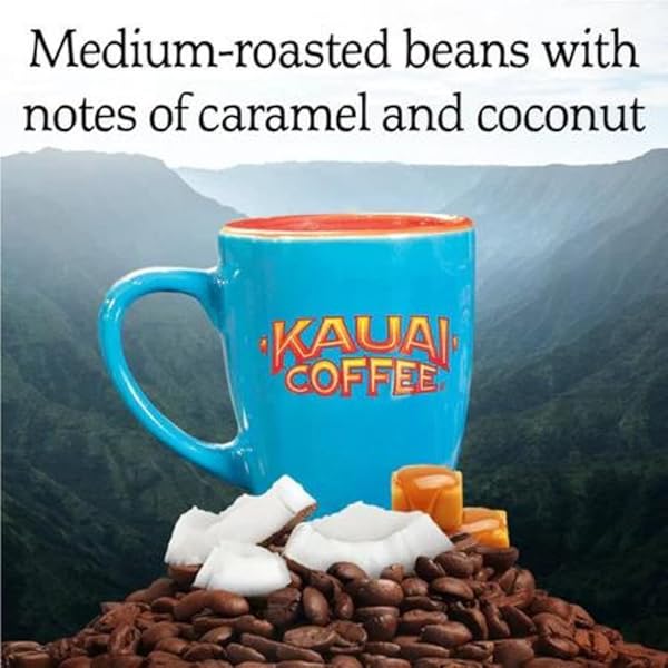 KAUAI HAWAIIAN GROUND COFFEE, COCONUT CARAMEL CRUNCH FLAVOR – 10% HAWAIIAN COFFEE FROM HAWAII’S LARGEST COFFEE GROWER – BOLD, RICH BLEND 10 OUNCE (PACK OF 2)