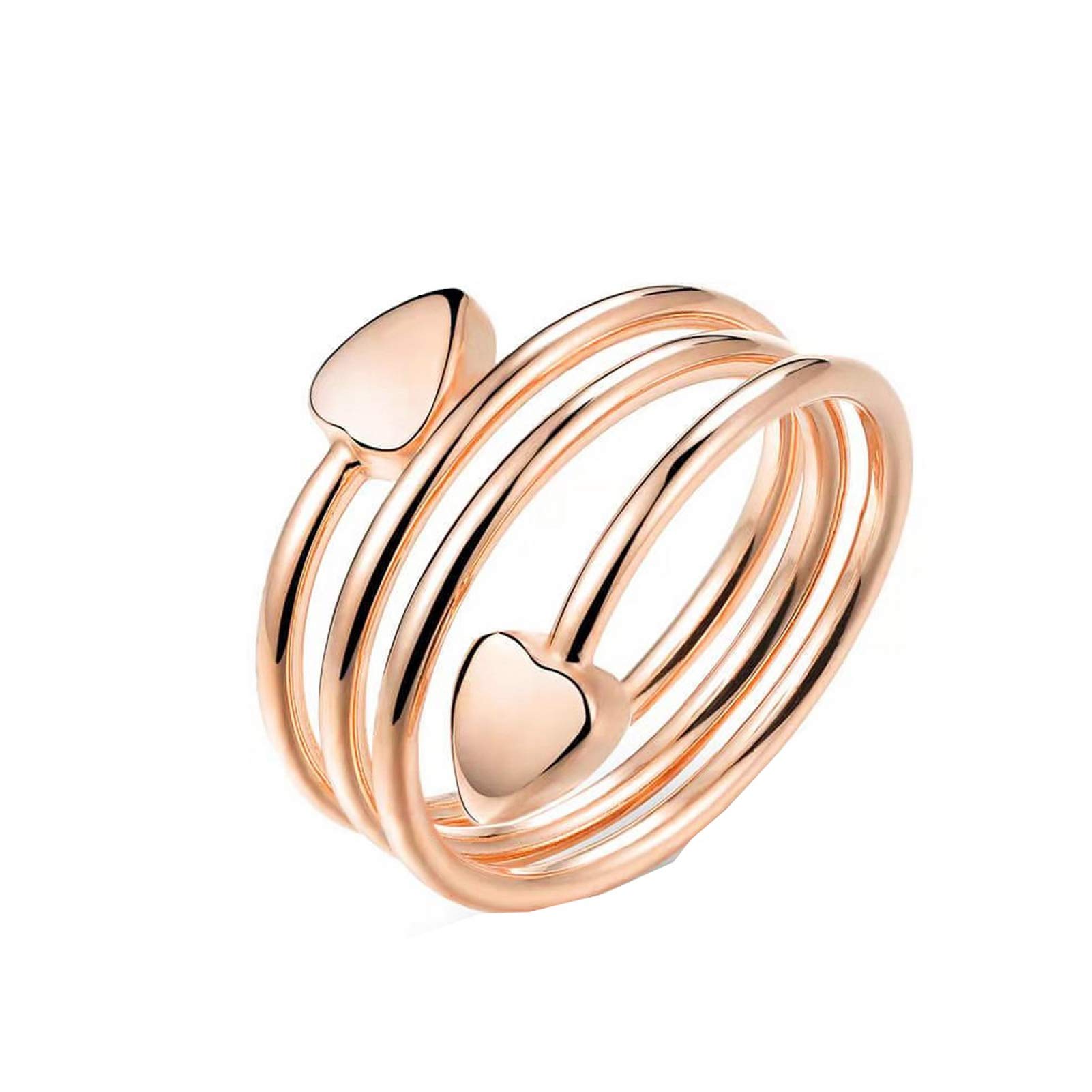 20LY Ladies Women Adjustable Rose Gold Magnetic Copper Ring