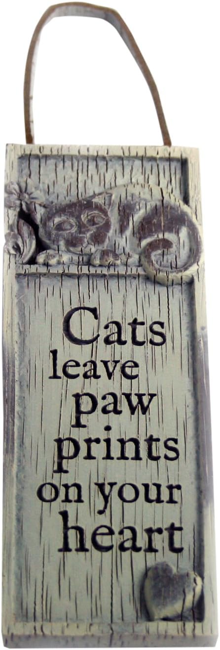 Driftwood Slim Plaques-Cats Leave paw Prints…