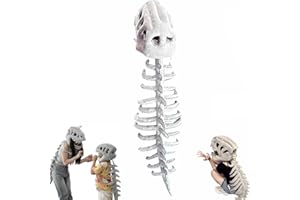 Spinosauruss Plush Dino Outfit,Realistic Skeleton Hood,Soft Plush Material,Machine Washable Costume